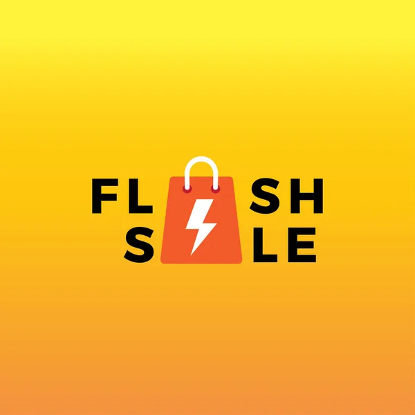 Flash Sale Shopping Poster Banner Flash Icon Text Flash Sales — ストックベクタ