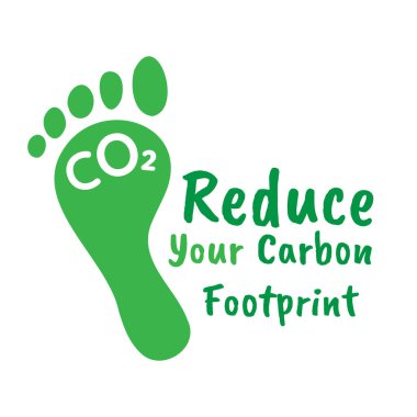 CO2 footprint concept poster vector illustration