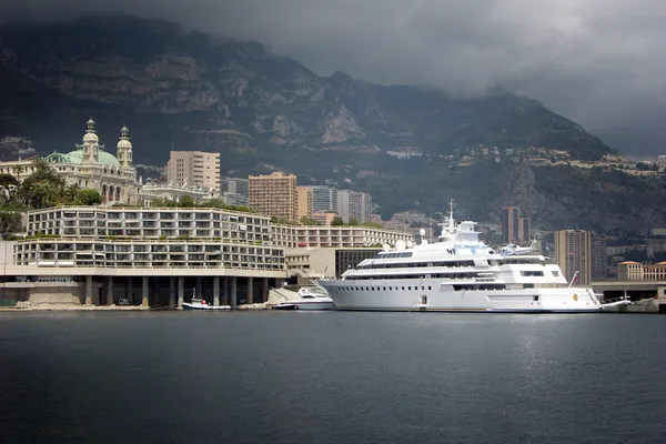 Монте-Карло, Монако, супер'яхту — стокове фото