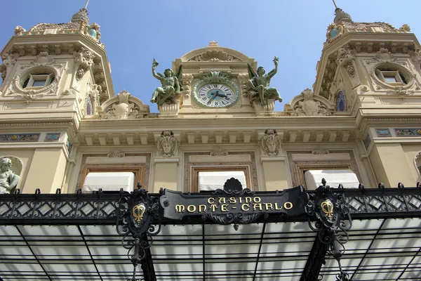 Monte Carlo, Monaco, casino gebouw Stockafbeelding