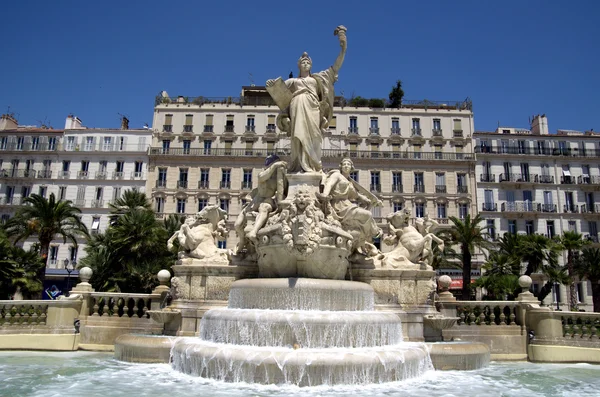 Toulon, fontannie Obraz Stockowy