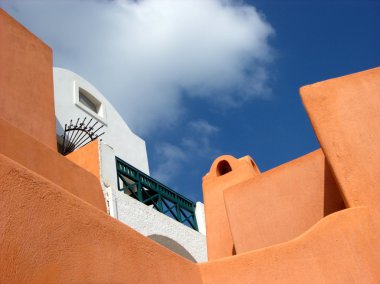 Santorini'de evler
