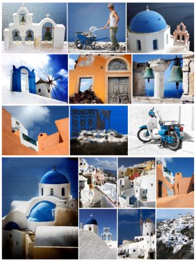 Santorini foto kolaj