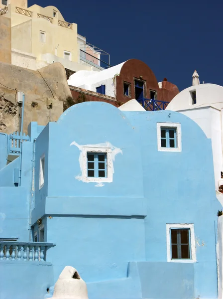 Blue House in Santorini — Stock Photo, Image