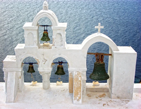 Santorini dzwony — Zdjęcie stockowe