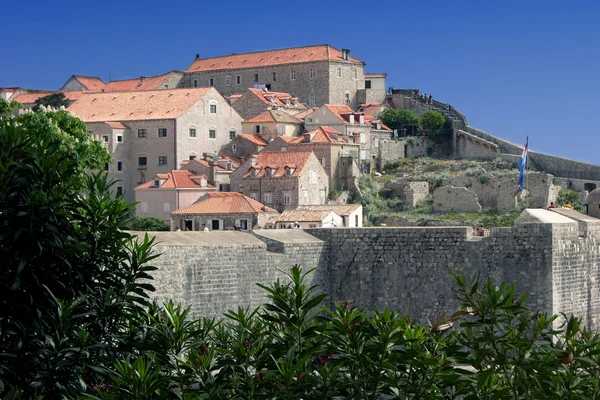 Městské hradby Dubrovníku — Stock fotografie