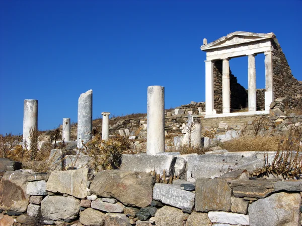 Columnas en Delos, Grecia —  Fotos de Stock