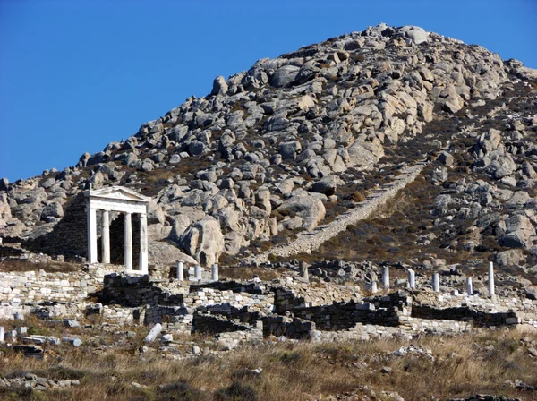 Panteón en Delos, Grecia Imagen de archivo