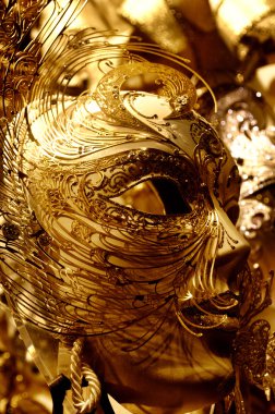 Karnaval Venedik venetiangolden maske