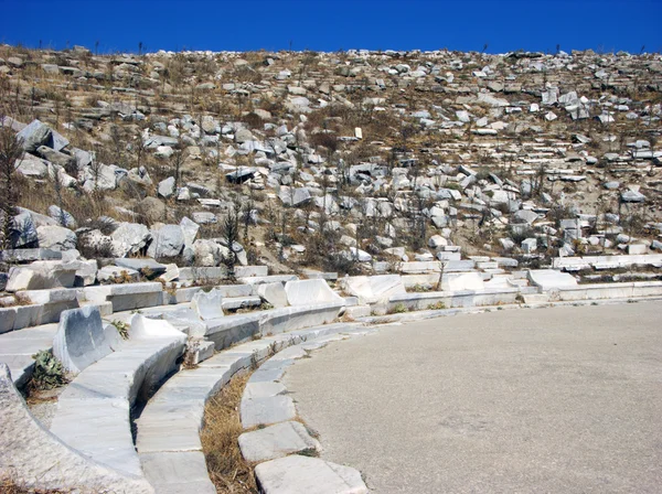 Starożytne miasto delos, w pobliżu mykonos, Grecja — Zdjęcie stockowe