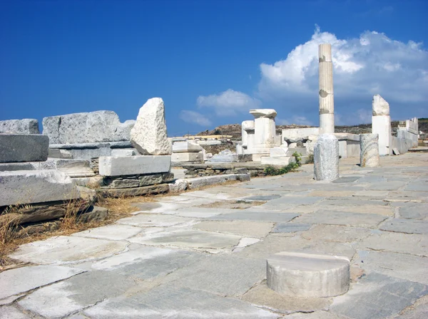 Antic stad delos, Griekenland — Stockfoto