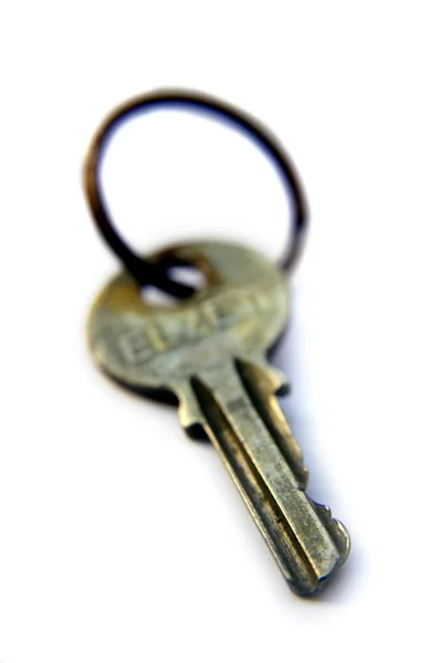 Old  Key on the white background — Stock Photo, Image