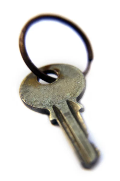 Old  Key on the white background — Stock Photo, Image