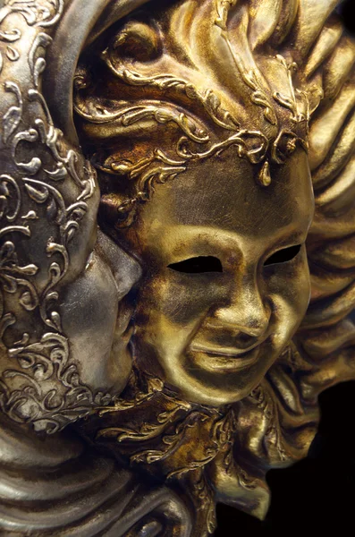 Benátské masky slunce a měsíc — Stock fotografie