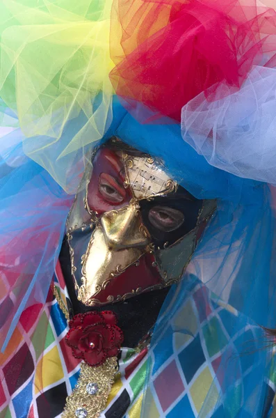 Arlekin maska w Wenecji — Zdjęcie stockowe