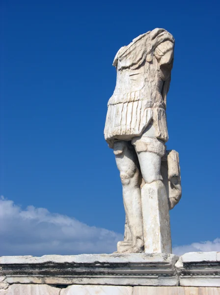 Żołnierz kamienne rzeźby w delos, Grecja Obrazek Stockowy