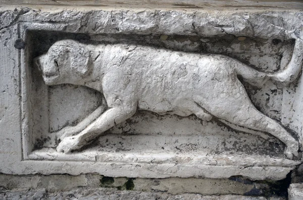 Фасад скульптури в базиліці на площі Сан-Марко у Венеції — стокове фото