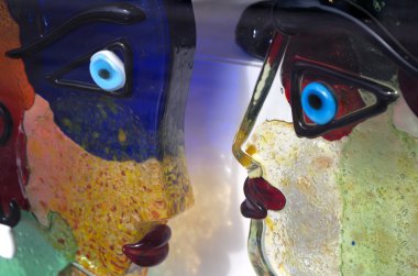 Murano cam sanat yüzünü heykel Venedik