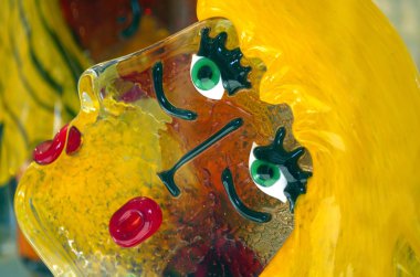Murano cam sanat yüzünü heykel Venedik