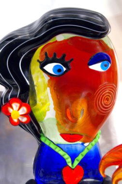 Murano cam sanat yüzünü heykel Venedik