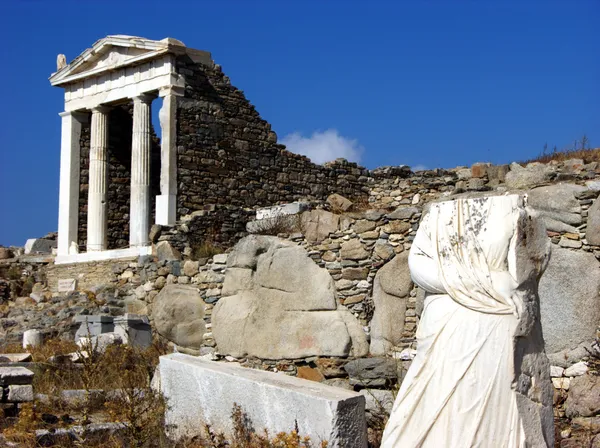 Pantheon v delos, Řecko — Stockfoto