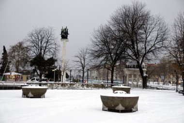 Rijeka, Hırvatistan köprüsünde kar