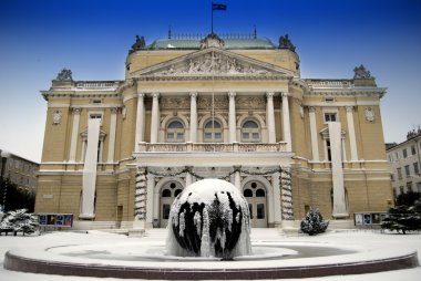 The Theatre Building in Rijeka,Croatia clipart