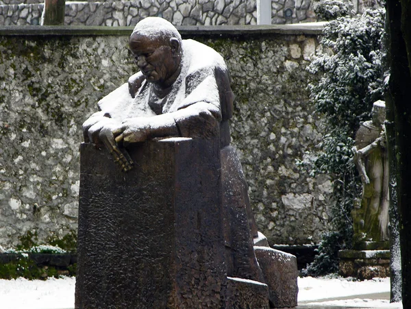 Papa João Paulo II na Igreja da Bem-Aventurada Virgem Maria no Tr. — Fotografia de Stock