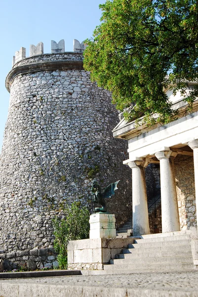 Trsat Castle v Rijece Chorvatsko - Gradina — Stock fotografie