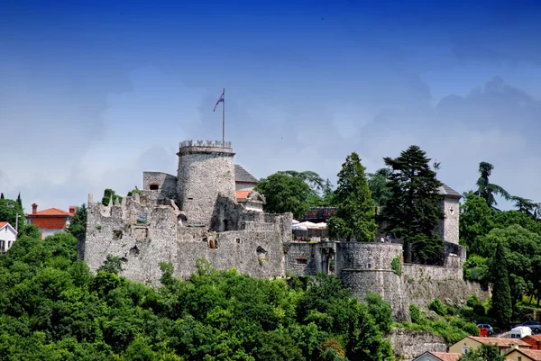 Trsat Castle w Rijeka Chorwacja - Gradina Obrazek Stockowy