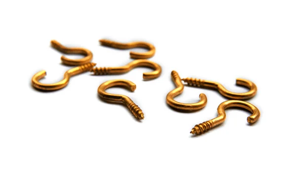 Golden Wall Hooks Asorted — Stock Photo, Image