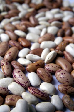 Beyaz arka plan üzerinde izole renkli fasulye