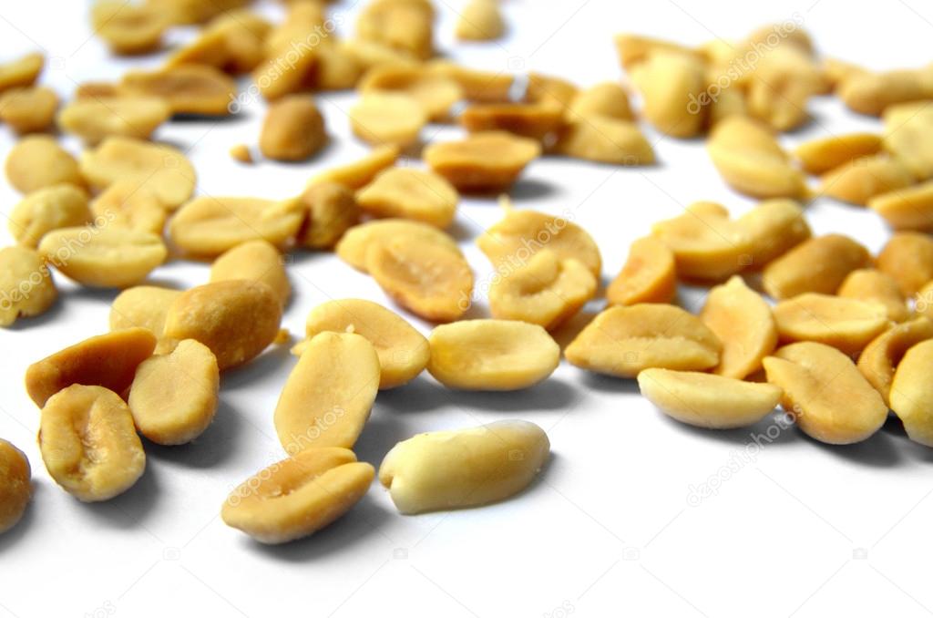 Peanuts Isolated On The White Background