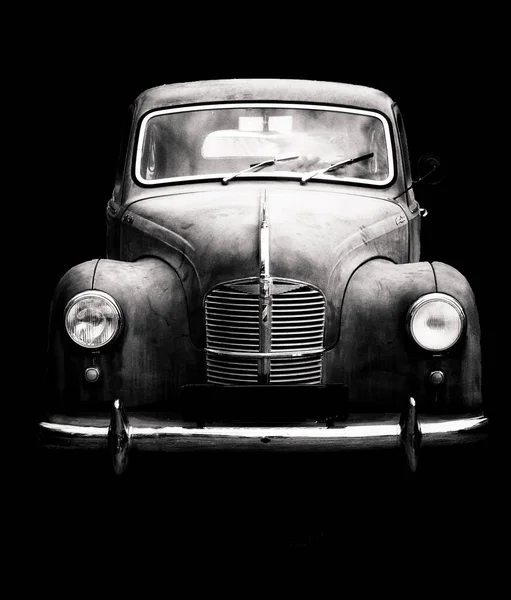 Old Austin Model A40 Black White — Stock Photo, Image