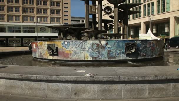 View of Alexanderplatz TV tower — Stock Video