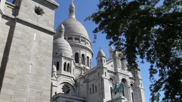 Sacre Coeur Basilica, Париж — стоковое видео