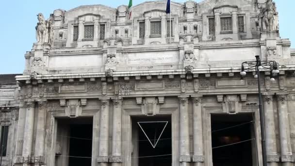 Hlavní nádraží v Miláně — Stock video