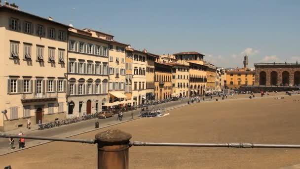Piazza dei pitti, Florencie — Stock video