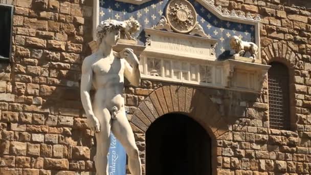 Estatuas en Florencia — Vídeo de stock