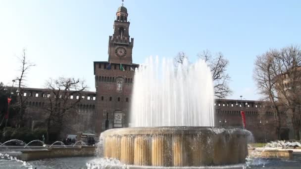 Castellio Sforzesco, Milão — Vídeo de Stock