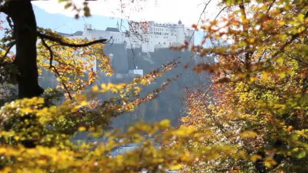 Hohensalzburg erőd Salzburgban — Stock videók