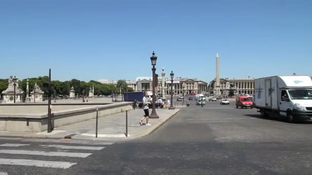 Place de la concorde — Stockvideo