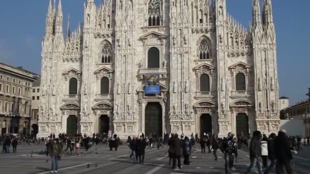 Duomo Milana, Itálie — Stock video