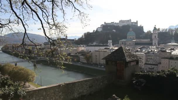 Salzburgo paisaje urbano — Vídeo de stock