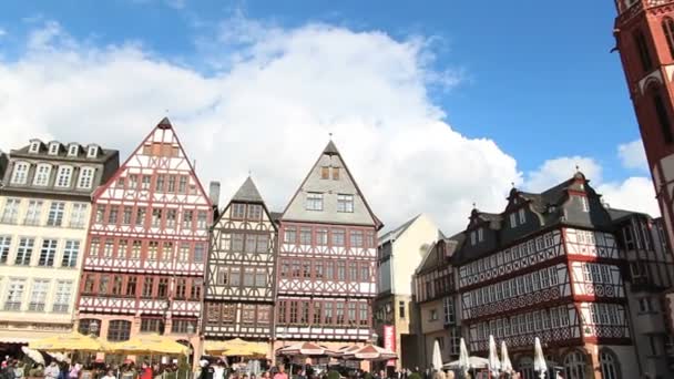 Praça da cidade de Frankfurt — Vídeo de Stock