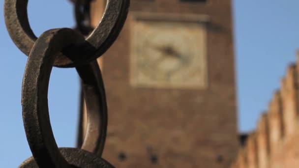 Château Vecchio Tour de l'Horloge à Vérone — Video
