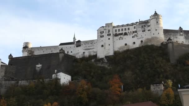 Fortress Hohensalzburg in Salzburg — Stock Video