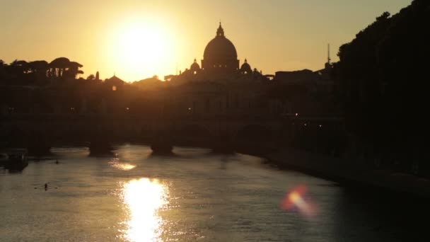 Puesta de sol en Roma — Vídeo de stock