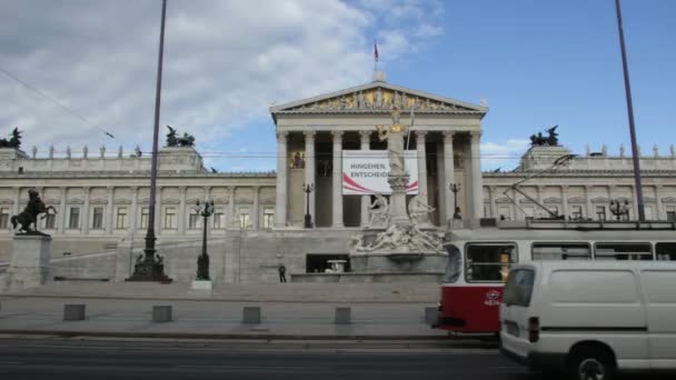 Österrikiska parlamentet, Wien — Stockvideo