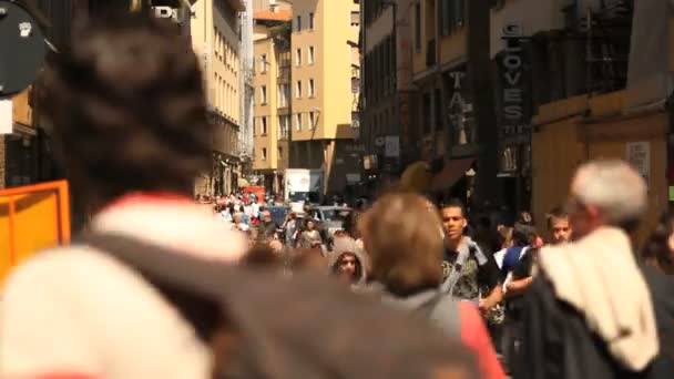 Straatmening van florence, Italië — Stockvideo